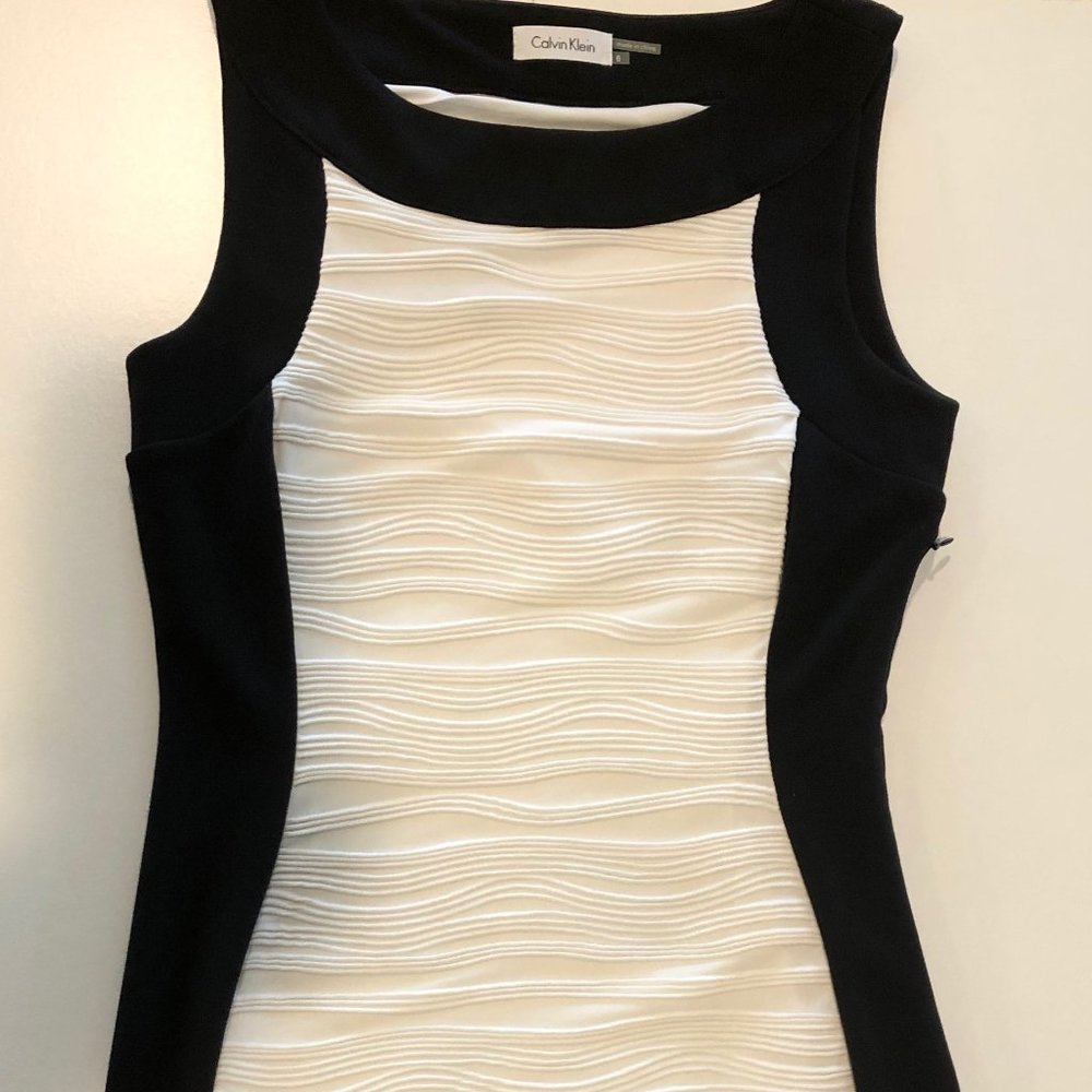 Calvin Klein Black/White  Dress, Size 6
